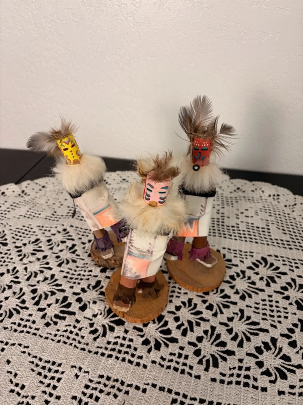 🪶✨ Vintage 3-Piece Hopi Kachina Doll Set – Hand Painted Wood ✨🪶 - Picture 3 of 11